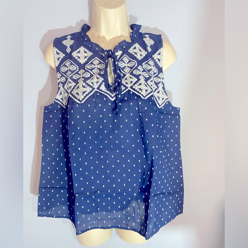 Embroidered women’s boho style top by Anthropologie